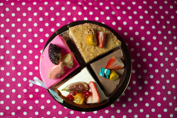 chocolate cake with strawberries