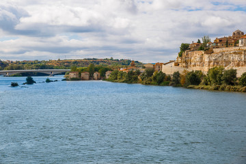 View of Zamora, the bank and the Douro river