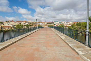 Old bridge in the city of Zamora, above the Douro river