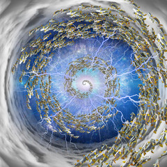 Fototapety  Space tunnel  Some elements provided courtesy of NASA  