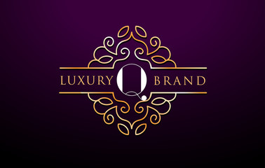 Q Letter Logo Luxury.Royal Monogram Design