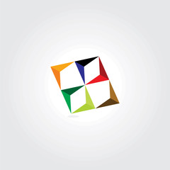 triangle Logo template isolated