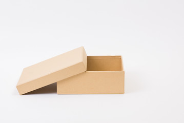 Brown box on white background