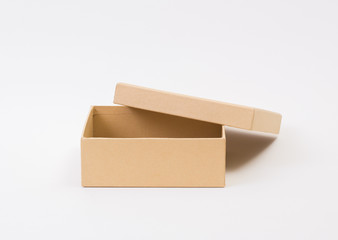 Brown box on white background