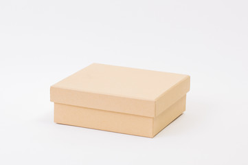 Brown box on white background