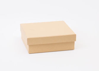 Brown box on white background