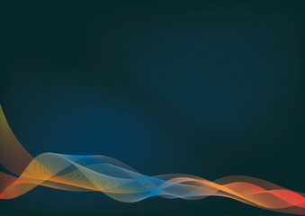 Fototapeta premium Abstract color lines on a dark blue background
