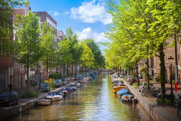 Wandaufkleber Kanal in Amsterdam © adisa