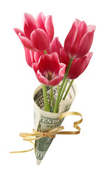 Bouquet in one hundred dollars