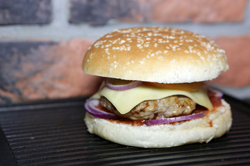 Homemade hamburger