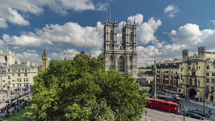 Aerial view of Westminster Abbey and Big Ben - 135920470