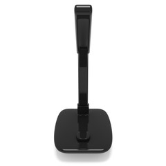 Led Sensor Desk Black Lamp. 3D render isolated on white background. Template for Object Presentation.