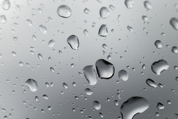 Drop water on auto glass.