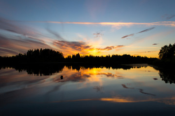 Закат на реке Выг