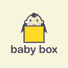 Logo design baby, cheerful joyful kid