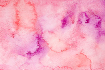 Pink and violet watercolor background