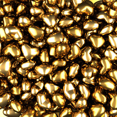 Golden luxury Valentine hearts background