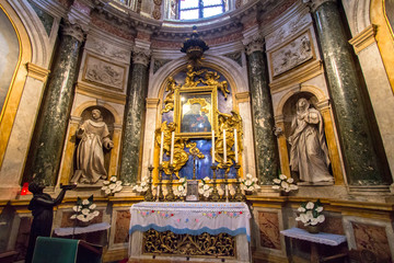 Interior of Siena Cathedral in Tuscany, Italy