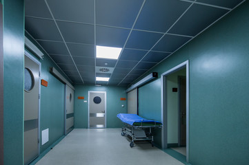 long corridor in hospital