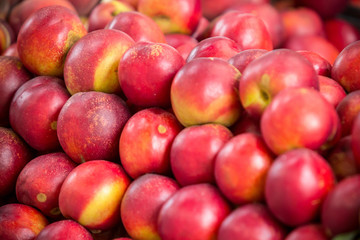 Peaches on the fruit market 