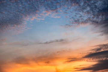 Dramatic view of twilight sunrise morning sunset evening sky and cloud.
