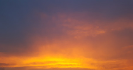 Dramatic sunset evening and sunrise morning twilight sky.