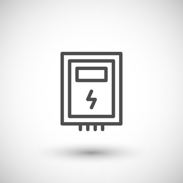 Electric box line icon