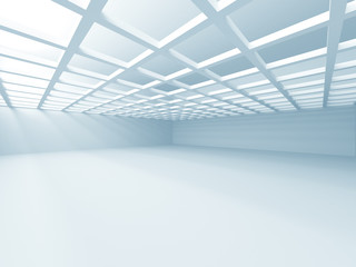 Empty white room. Abstract Modern Architecture Interior Backgrou