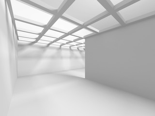 White Architecture Construction Modern Interior Background