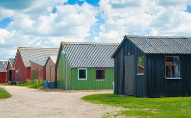 Fischerhütten in Ringköbing, Jütland, Dänemark
