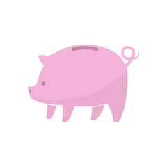 Piggy bank icon. Vector illustration.