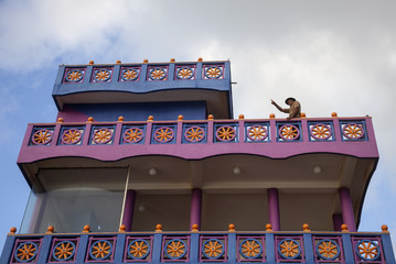 The owner of the small hotel in ethnic style, Hikkaduwa, Shri Lanka