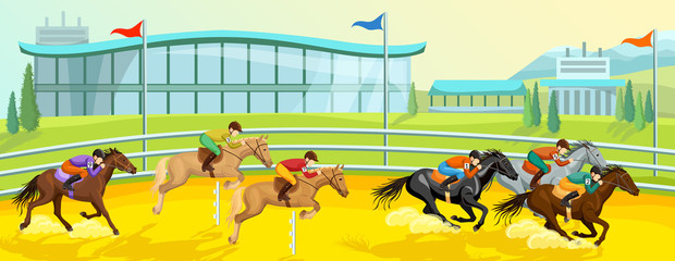 Equestrian Sport Cartoon Template
