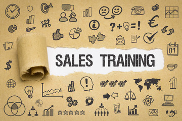 Sales Training / Papier mit Symbole