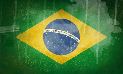 Brasil grunge flag