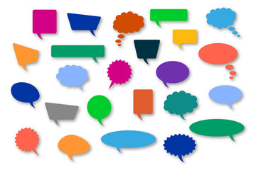bunte Sprechblasen