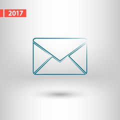 Envelope Mail icon, vector illustration. Flat design style