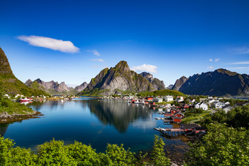 Lofoten archipelago islands Norway - obrazy, fototapety, plakaty