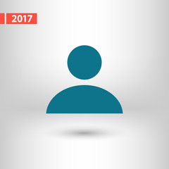 Business man icon, vector illustration. Flat design style