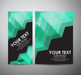 Brochure business design Abstract green geometric strip pattern background. 