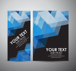 Brochure business design Abstract blue geometric strip pattern background. 