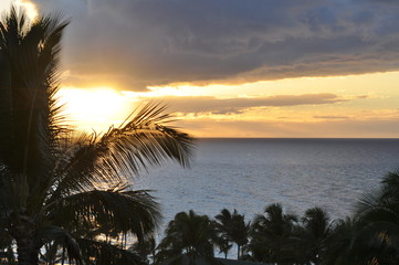 Fototapeta na wymiar hawaiian sunset