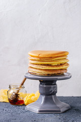 Ombre turmeric pancakes