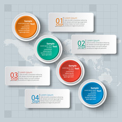 Fototapeta premium Abstract 3D Paper Infographics