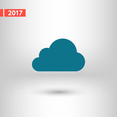  cloud icon, vector illustration. Flat design style
