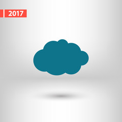  cloud icon, vector illustration. Flat design style