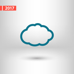  cloud icon, vector illustration. Flat design style