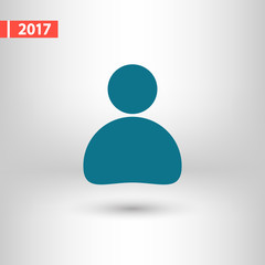 Business man icon, vector illustration. Flat design style