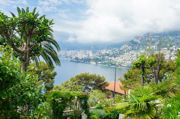 Fototapeta na wymiar Panoramic view of Monte Carlo from the villa.