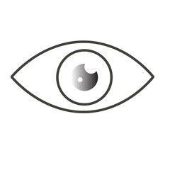 vector eye icon flat gradeint gray